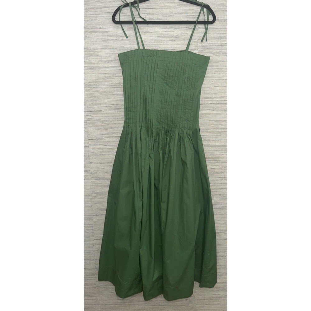 Moon River Green Fit & Flare Corset Dress Cotton Boho Rio Large